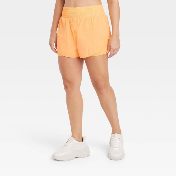 XS - Womens Translucent Tulip Shorts 3.5" - All In Motion - Orange - Picture 1 of 9